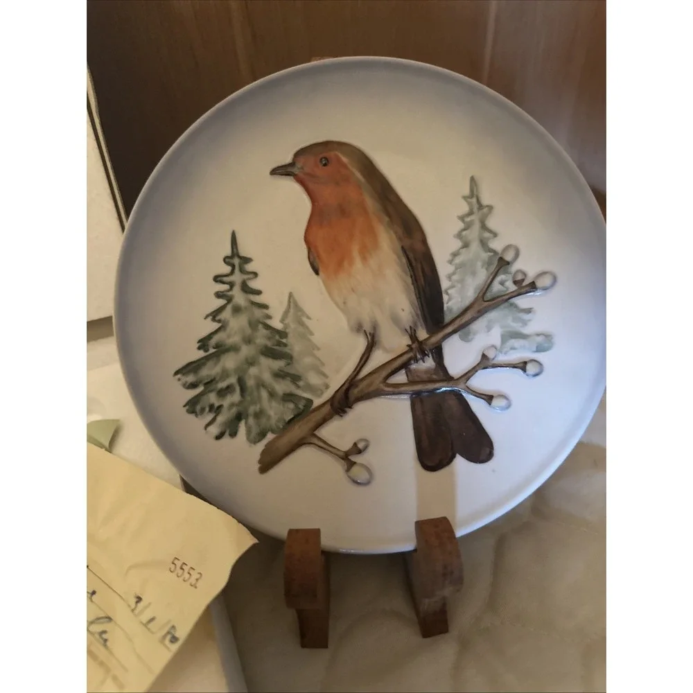 Goebel Wildlife Wall Plate Series Robin - Original‎ Box With Receipt